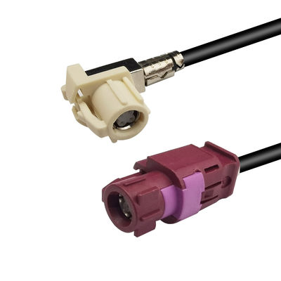GPS Bluetooth HSD Pigtail Coaxial Cable , 4 Pin LVDS FAKRA Coaxial Cable Assemblies