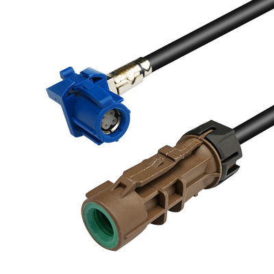GPS Bluetooth HSD Pigtail Coaxial Cable , 4 Pin LVDS FAKRA Coaxial Cable Assemblies