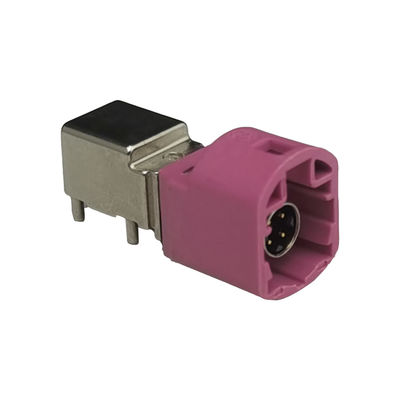 PCB Mount Automotive FAKRA HSD LVDS 4Pin Connector 90 Degree Plugs