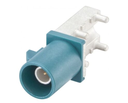 Conector FAKRA HSD 4 mais 2 pinos fêmea Código Z com desempenho mecânico robusto e ciclos de acoplamento acima de 25 vezes