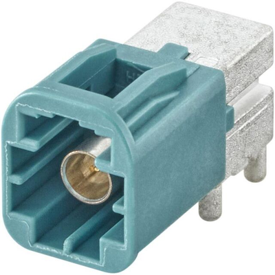 Conector FAKRA Plug R/A PCB Ângulo Reto Solda AMS29A-40MZ5-Z Azul Água